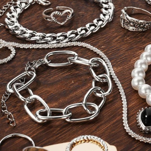 New 36 PCS Silver Plated Jewelry Set - Picture 3 of 6